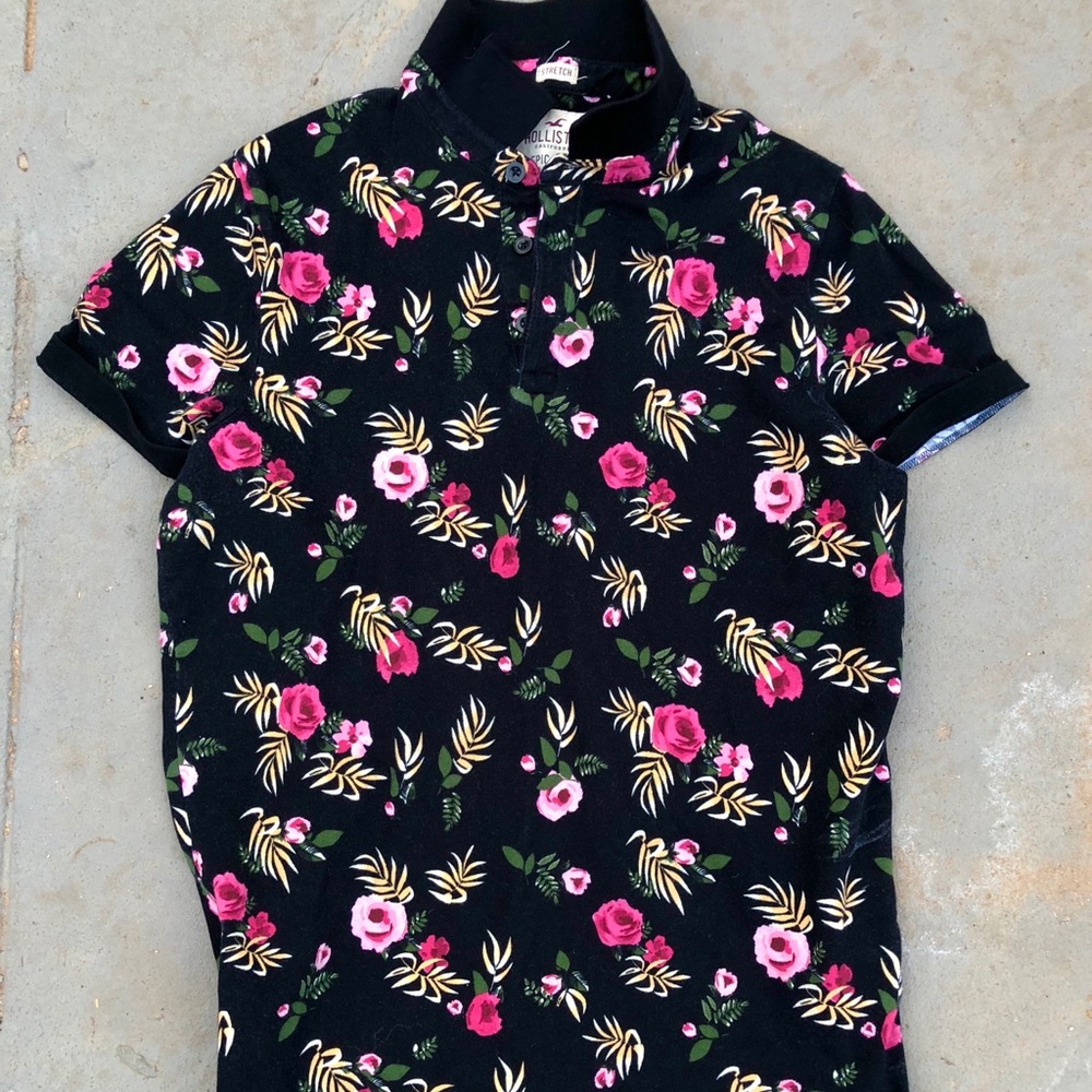 Hollister Floral Polo
